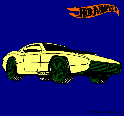 Dibujo Hot Wheels 1 pintado por rini12