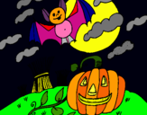 Dibujo Paisaje de Halloween pintado por sheilaaaa