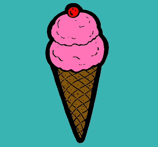 Dibujo Cucurucho de helado pintado por bellaloren