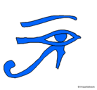 Dibujo Ojo Horus pintado por tomasp