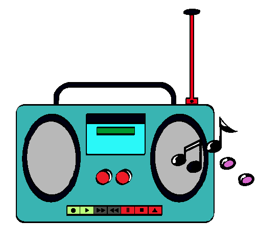 Dibujo Radio cassette 2 pintado por garybaldi