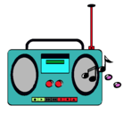 Dibujo Radio cassette 2 pintado por garybaldi