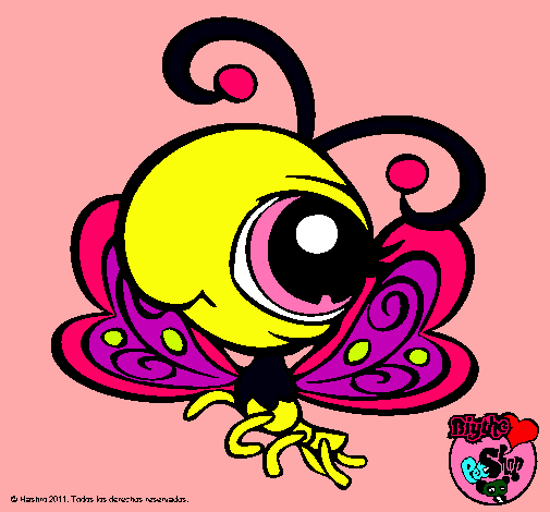 Dibujo Mariposa Littlest Pet Shop pintado por Oichi