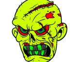Dibujo Zombie pintado por pochoclo