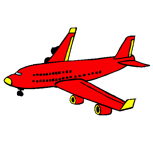 Dibujo Avión de pasajeros pintado por alasbaby