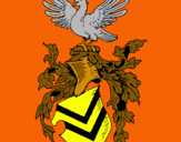 Dibujo Escudo de armas y aguila  pintado por escudo