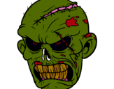 Dibujo Zombie pintado por zombi