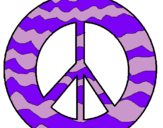 Dibujo Símbolo de la paz pintado por mnita