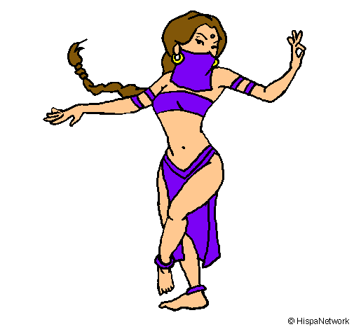 Dibujo Princesa mora bailando pintado por ceci8