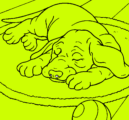 Dibujo Perro durmiendo pintado por Pupero