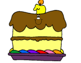 Dibujo Pastel de cumpleaños pintado por lilianat