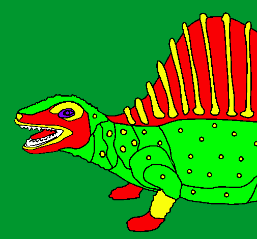 Dibujo Dinosaurio pintado por markuchi