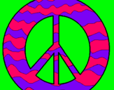 Dibujo Símbolo de la paz pintado por paike