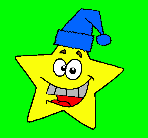 Dibujo estrella de navidad pintado por CHARLY6
