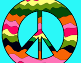 Dibujo Símbolo de la paz pintado por monicaperalr