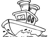 Dibujo Barco en el mar pintado por Crytius