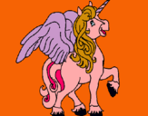 Dibujo Unicornio con alas pintado por NOUR