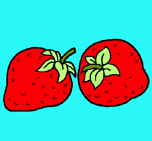 Dibujo fresas pintado por zaydainhoa