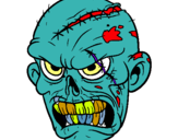 Dibujo Zombie pintado por merengue