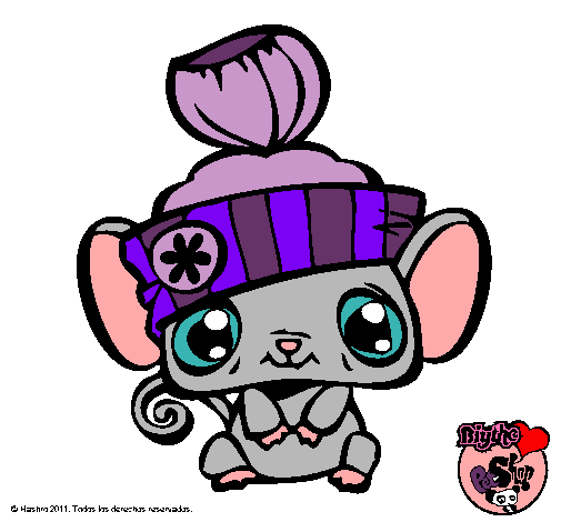 Dibujo Ratoncito Littlest Pet Shop pintado por Vickydafy