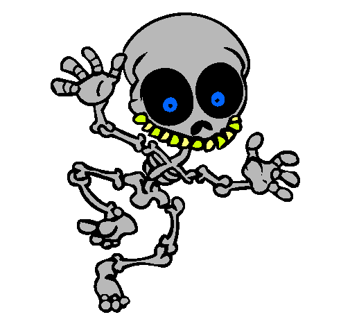 Dibujo Esqueleto contento 2 pintado por denis_boss