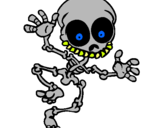 Dibujo Esqueleto contento 2 pintado por denis_boss