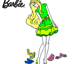 Dibujo Barbie y su colección de zapatos pintado por matzil
