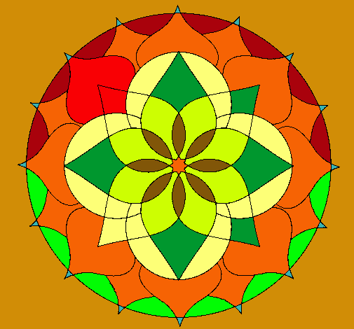 Dibujo Mandala 14 pintado por ivanXD