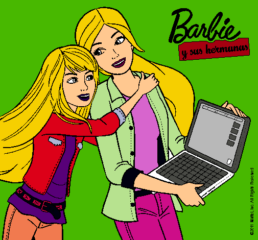 Dibujo El nuevo portátil de Barbie pintado por belen7988