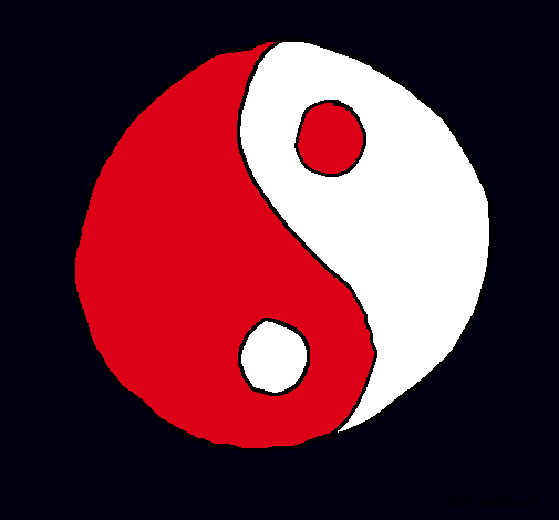 Dibujo Yin yang pintado por Rauly