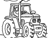 Dibujo Tractor en funcionamiento pintado por Crytius