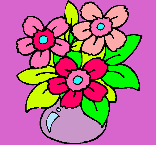 Dibujo Jarrón de flores pintado por 2ROCIO