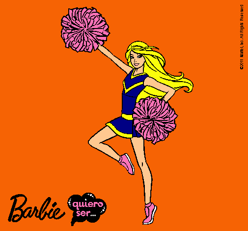 Dibujo Barbie animadora pintado por albafg