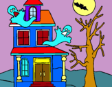 Dibujo Casa fantansma pintado por aroaabeg