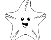 Dibujo Estrella de mar pintado por dfamksdfkams