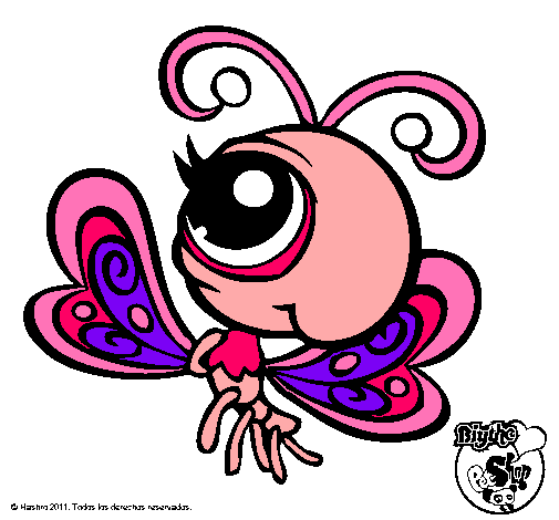 Dibujo Mariposa Littlest Pet Shop 2 pintado por alasbaby