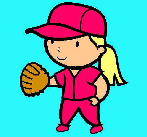 Dibujo Jugadora de béisbol pintado por yosel