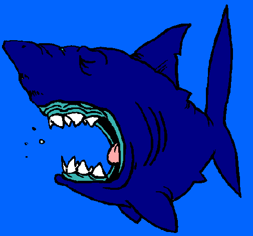Dibujo Tiburón pintado por sebaxti12