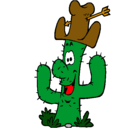 Dibujo Cactus con sombrero pintado por fghdfcfdj