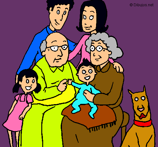 Dibujo Familia pintado por yosel