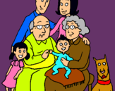 Dibujo Familia pintado por yosel