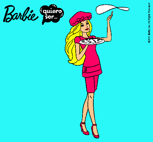 Dibujo Barbie cocinera pintado por allisson