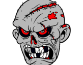 Dibujo Zombie pintado por hlloween