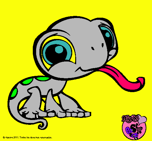 Dibujo Lagarto Littlest Pet Shop pintado por tntan