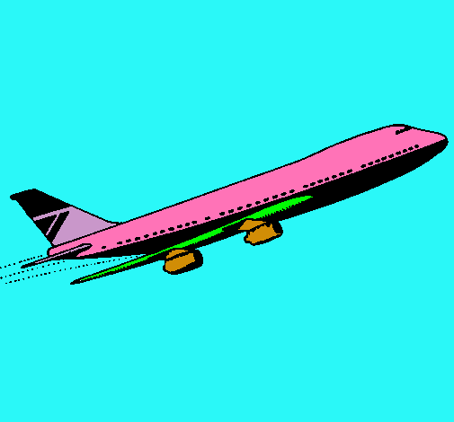Dibujo Avión en el aire pintado por SERGIOP