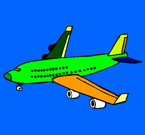 Dibujo Avión de pasajeros pintado por cesar08