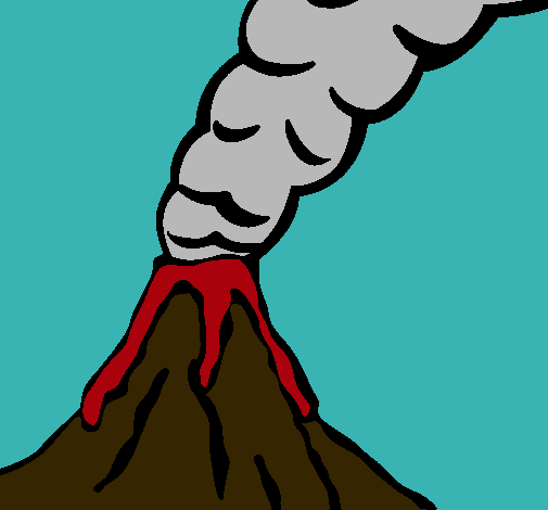 Dibujo Volcán pintado por LorenithaA