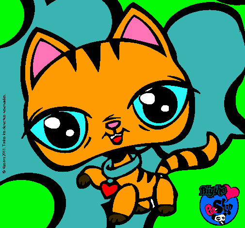 Dibujo Gatito Littlest Pet Shop pintado por tatianam