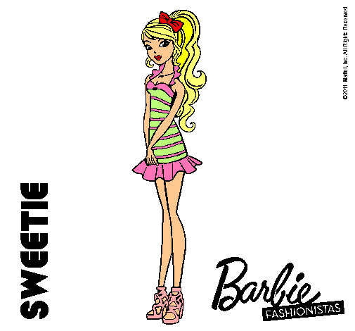 Dibujo Barbie Fashionista 6 pintado por sofiah