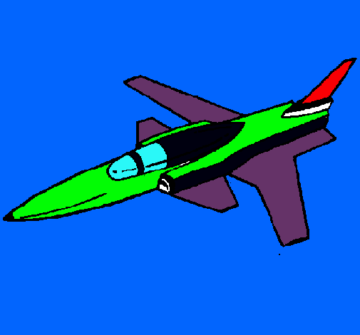 Dibujo Jet pintado por ixai